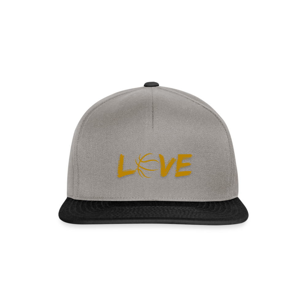 Basketball LOVE Snapback Cap - Graphit/Schwarz