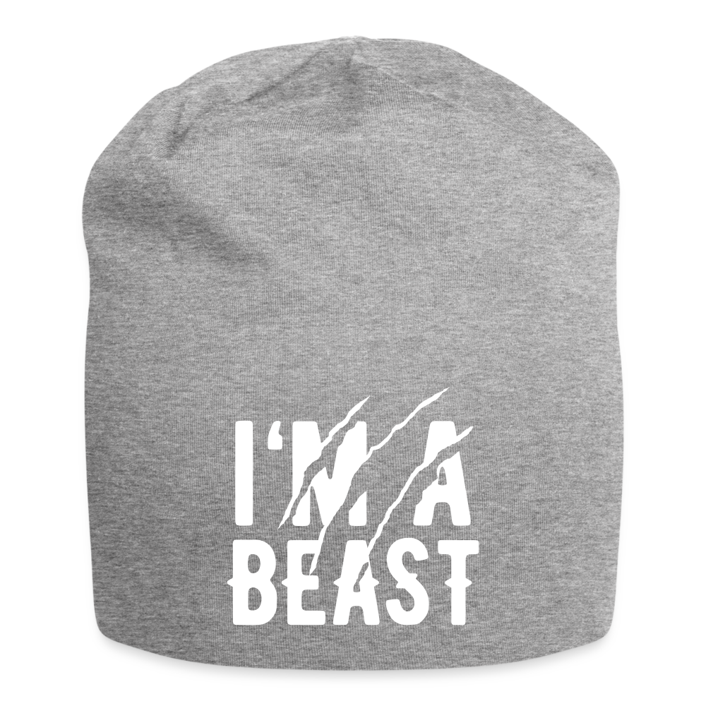 Jersey-Beanie - Grau meliert