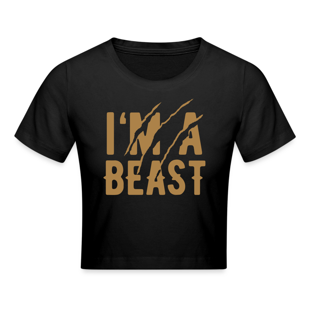 Cropped T-Shirt - Schwarz