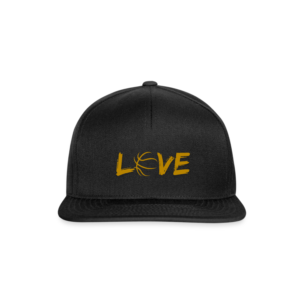 Basketball LOVE Snapback Cap - Schwarz/Schwarz
