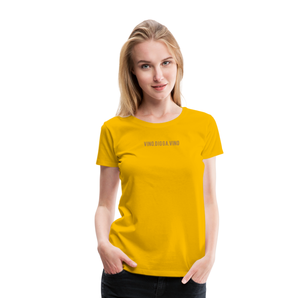 Vino.Digga.Vino Frauen Premium T-Shirt - Sonnengelb