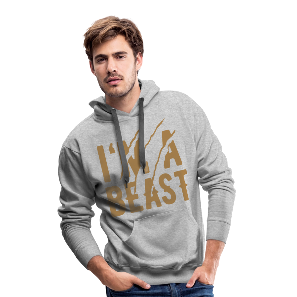 Männer Premium Hoodie - Grau meliert