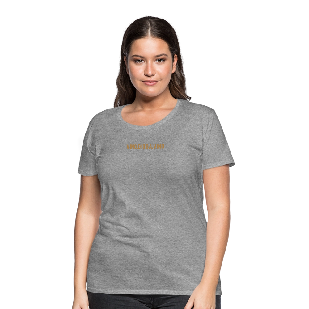 Vino.Digga.Vino Frauen Premium T-Shirt - Grau meliert