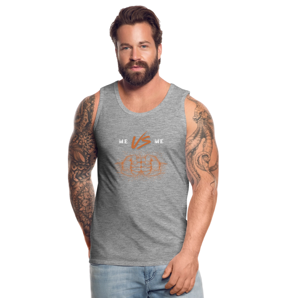 Männer Premium Tank Top - Grau meliert