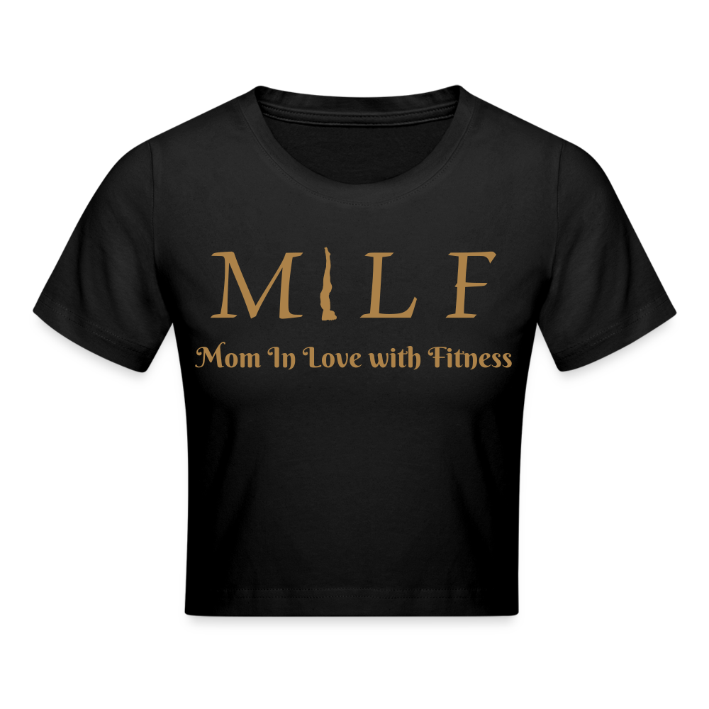 Cropped T-Shirt - Schwarz