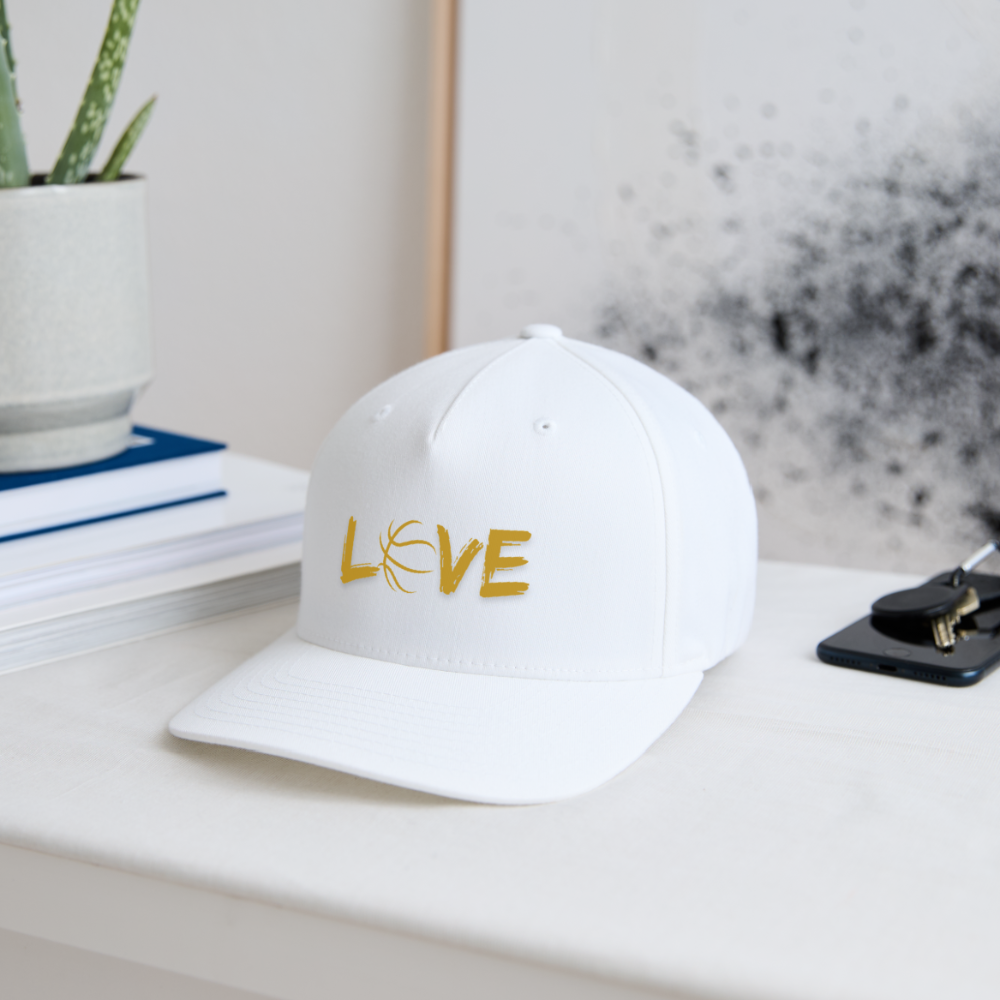 Basketball Love Flexfit Cap - Weiß