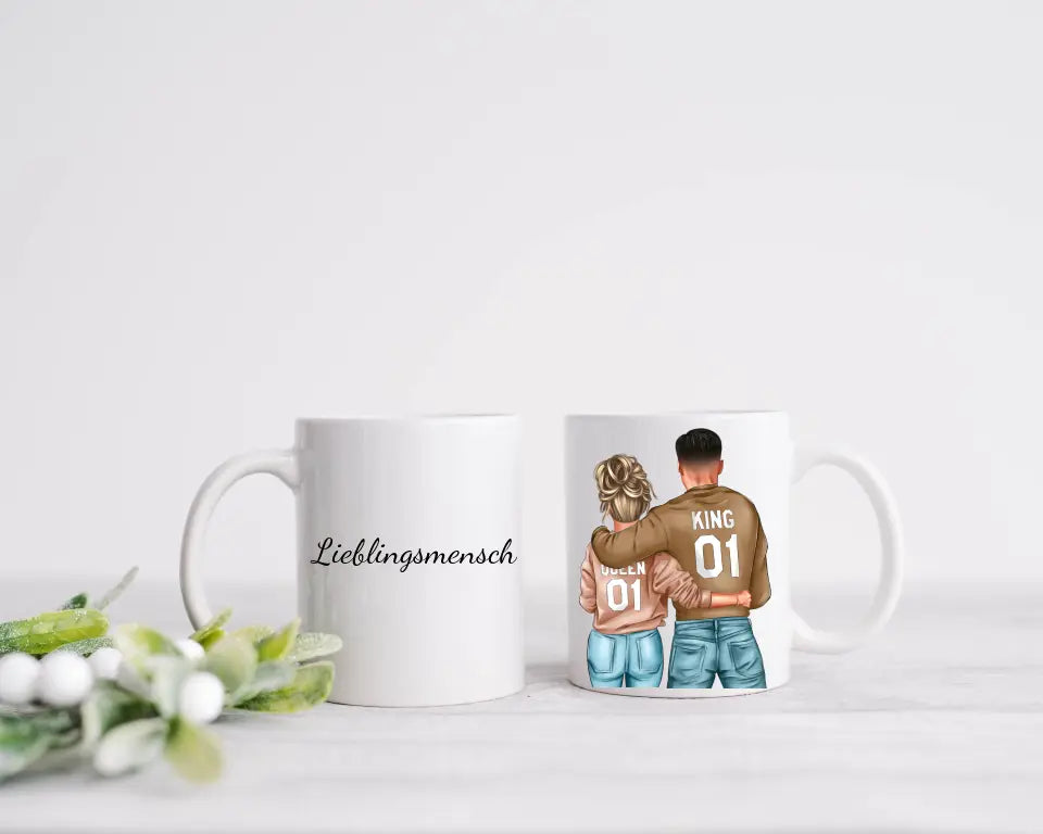 Personalisiertes Paar - King/Queen Tasse