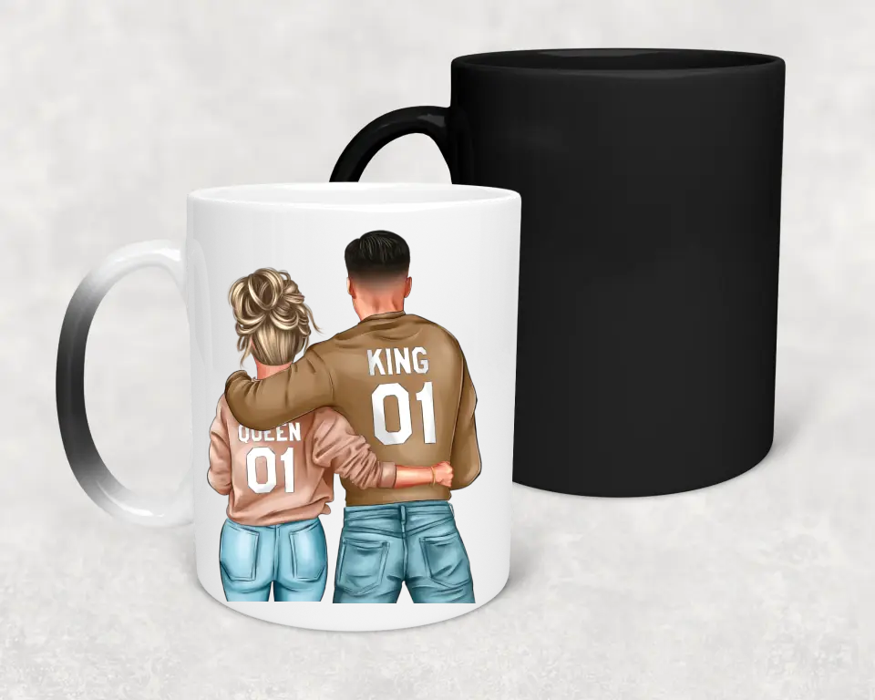 Personalisiertes Paar - King/Queen Tasse