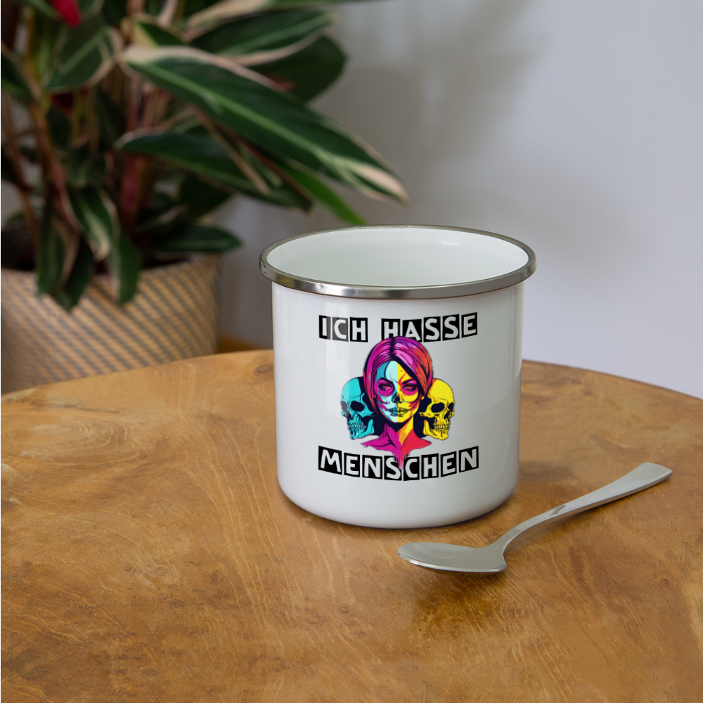 Camper Mug „Ich hasse Menschen“ - weiß