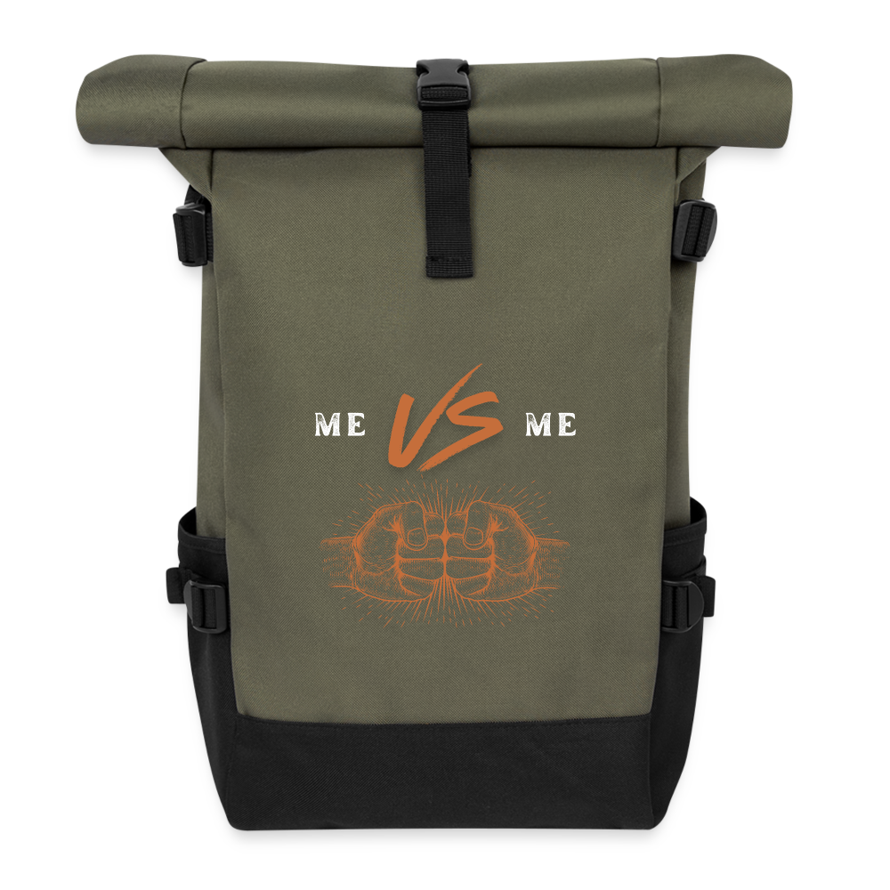 Rolltop Rucksack - Olive/Schwarz