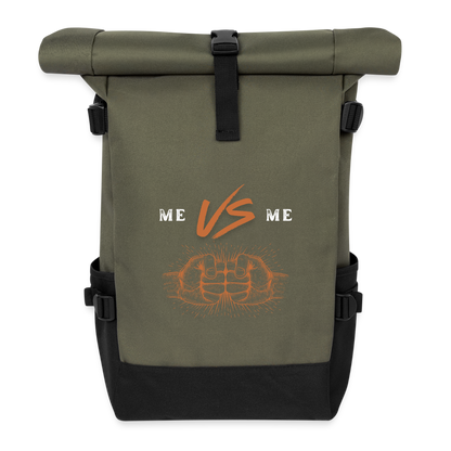 Rolltop Rucksack - Olive/Schwarz