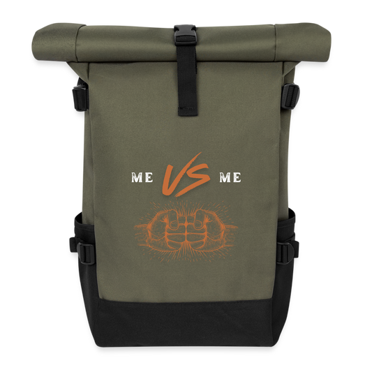 Rolltop Rucksack - Olive/Schwarz