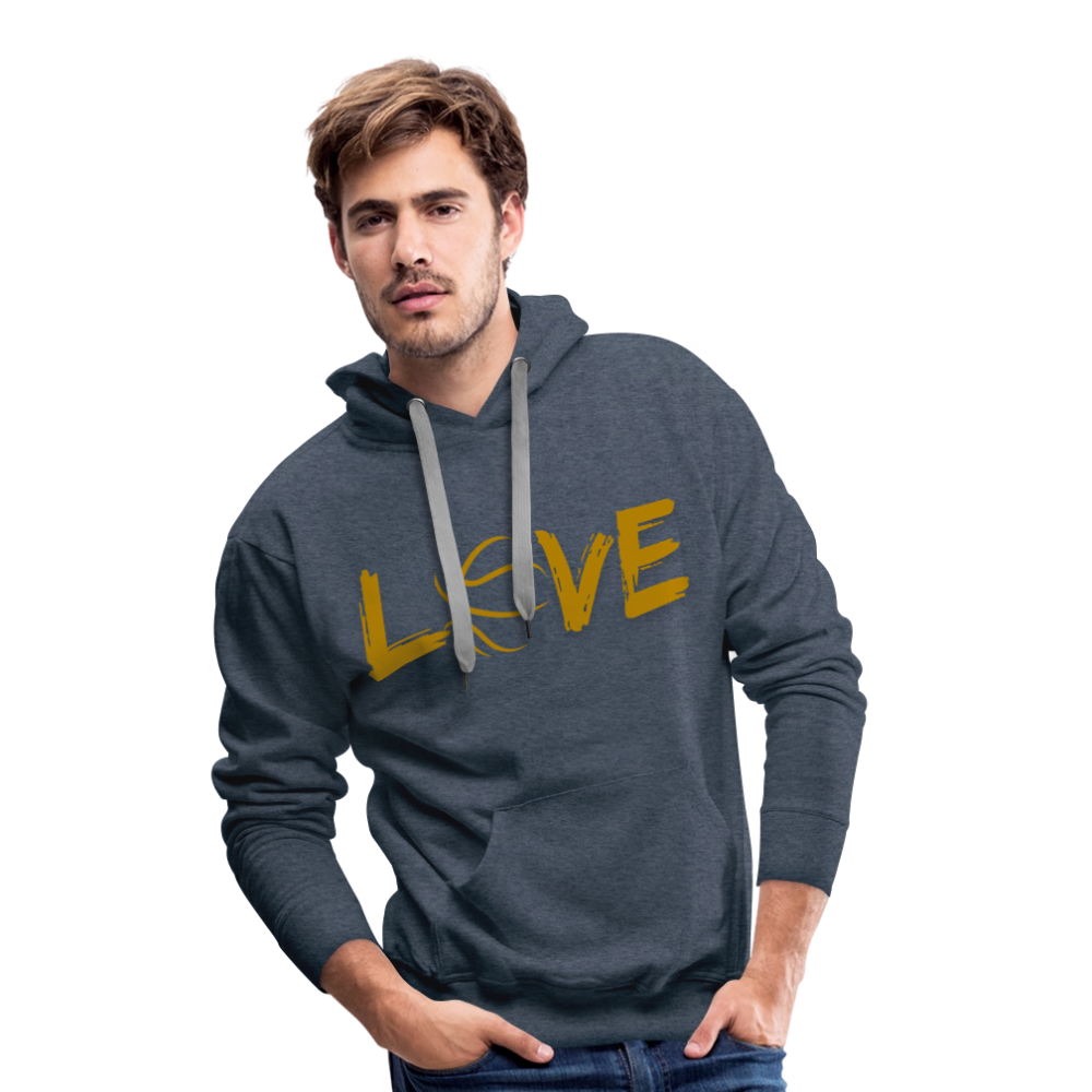Männer Premium Hoodie - Jeansblau