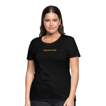 Vino.Digga.Vino Frauen Premium T-Shirt - Schwarz