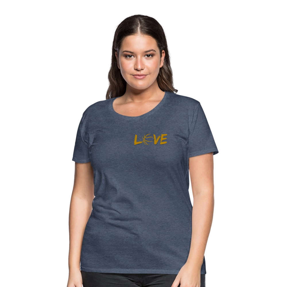 Frauen Premium T-Shirt - Blau meliert