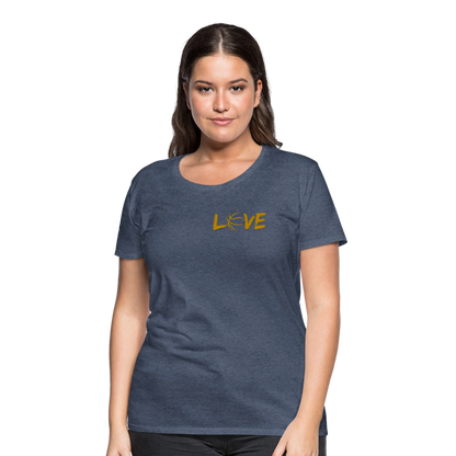 Frauen Premium T-Shirt - Blau meliert