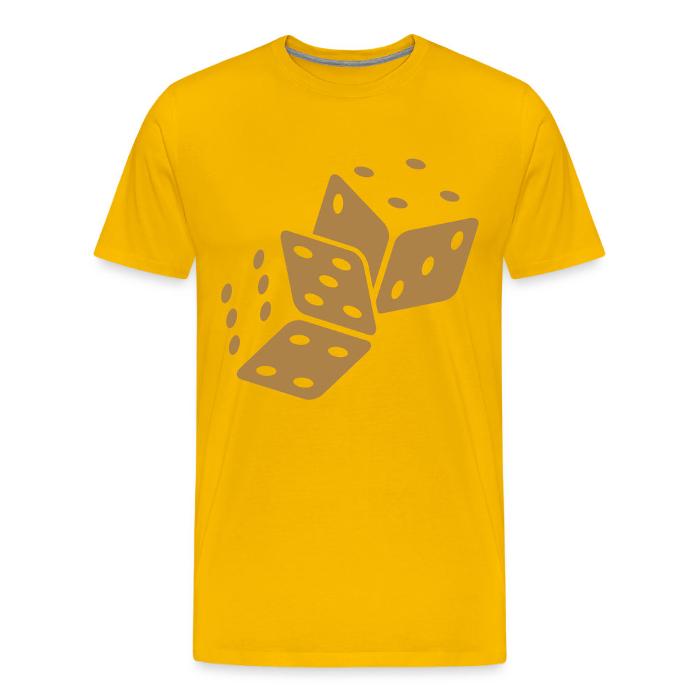 Würfel Männer Premium T-Shirt - Sonnengelb