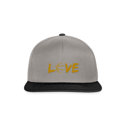 Basketball LOVE Snapback Cap - Graphit/Schwarz