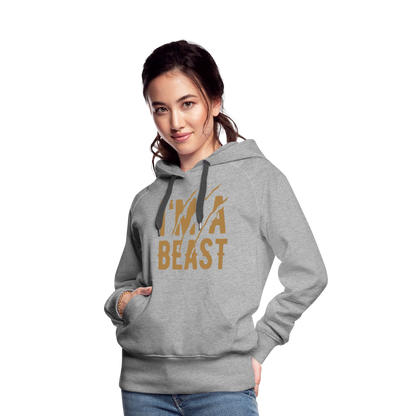 Frauen Premium Hoodie - Grau meliert