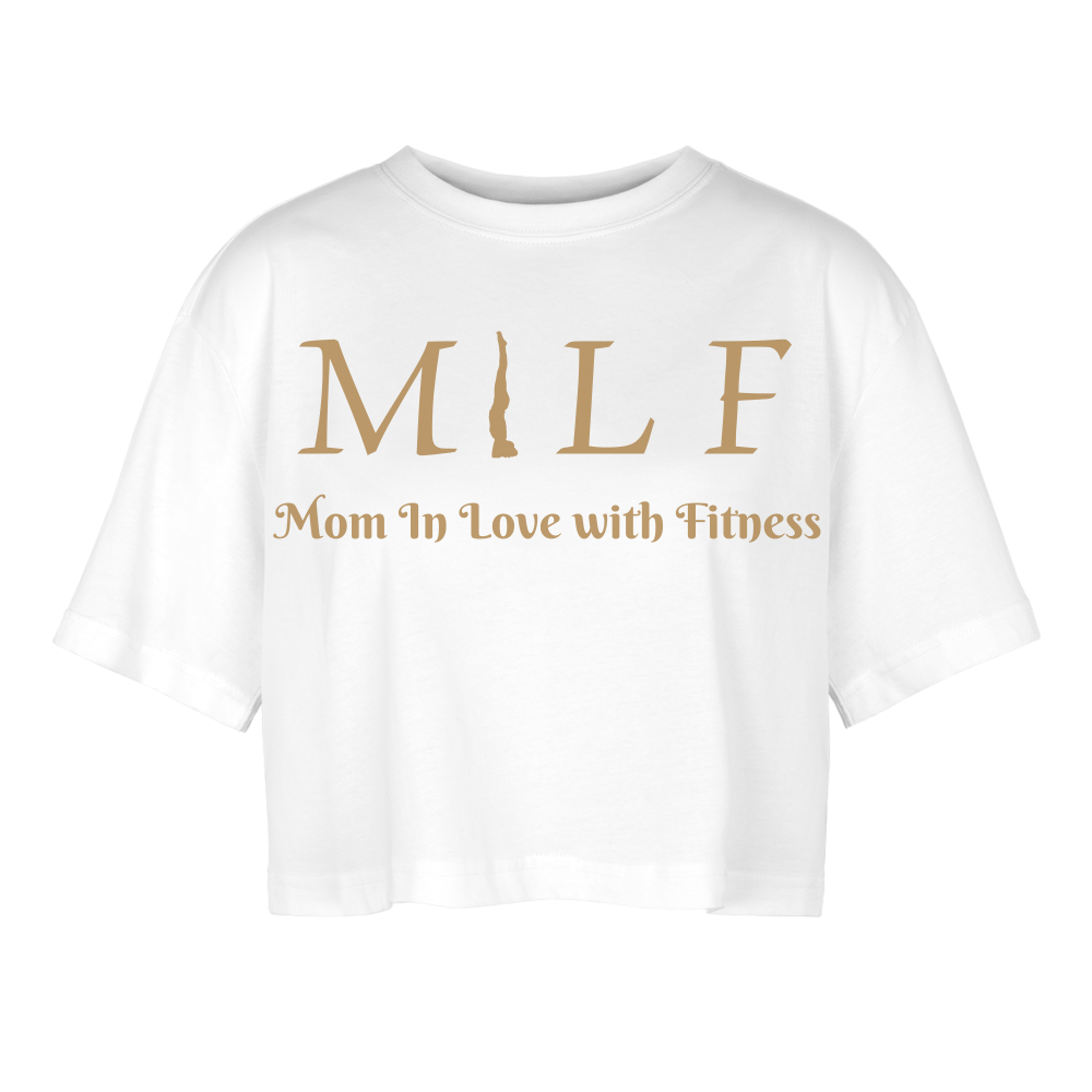 Frauen Oversized Cropped T-Shirt - Weiß