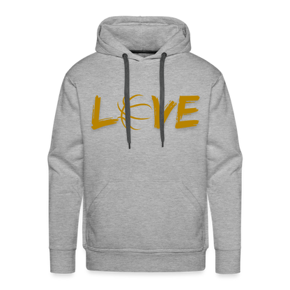 Männer Premium Hoodie - Grau meliert
