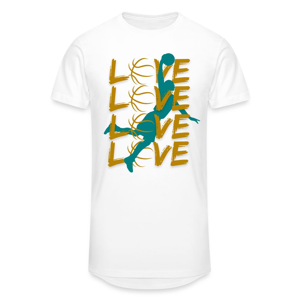 Basketball Love Männer Urban Longshirt - Weiß