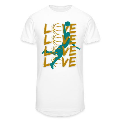Basketball Love Männer Urban Longshirt - Weiß