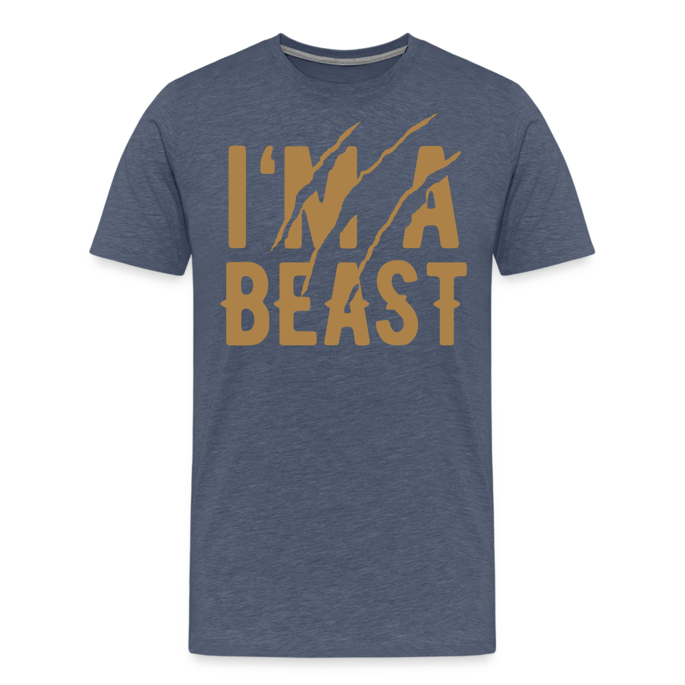 Männer Premium T-Shirt - Blau meliert