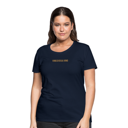Vino.Digga.Vino Frauen Premium T-Shirt - Navy