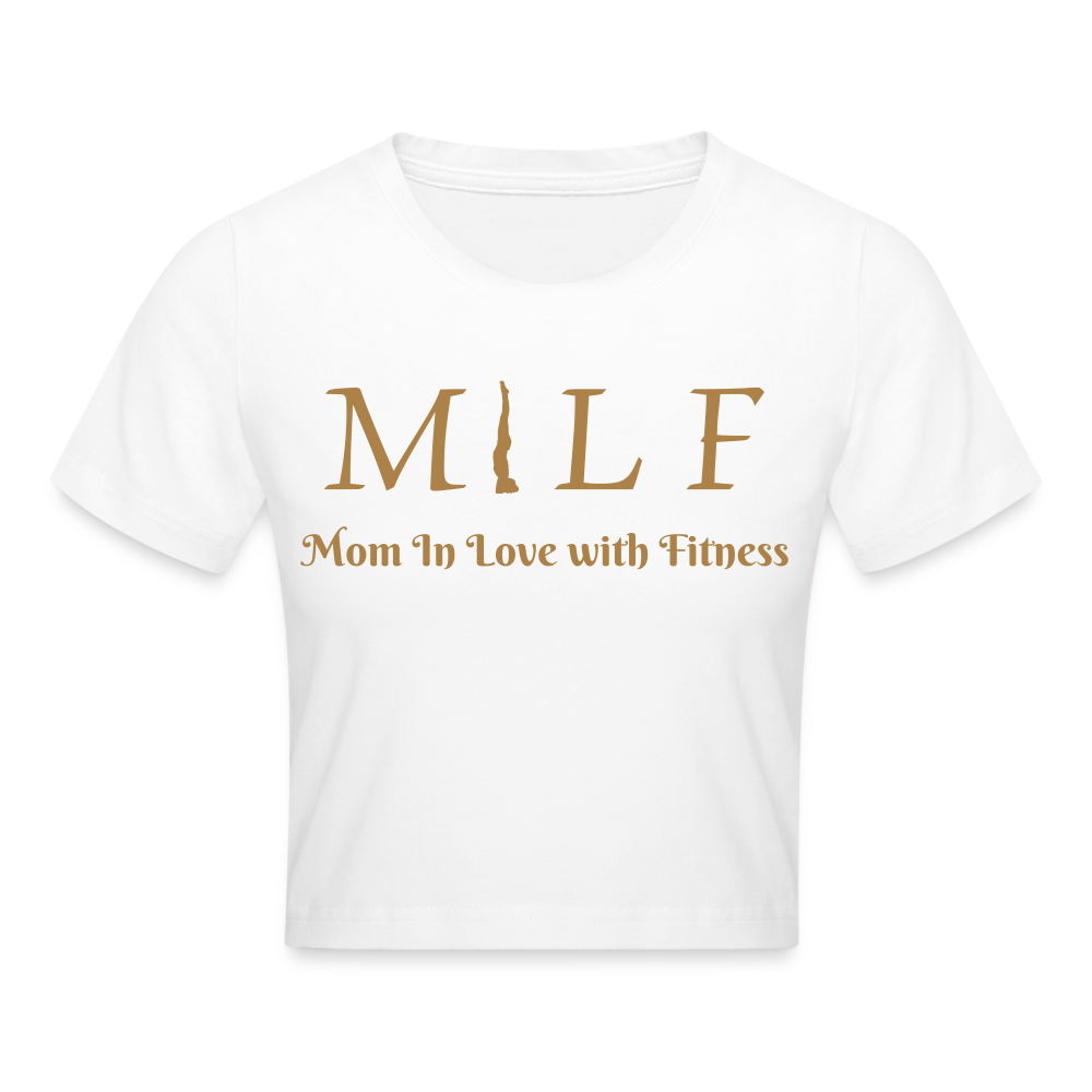 Cropped T-Shirt - Weiß