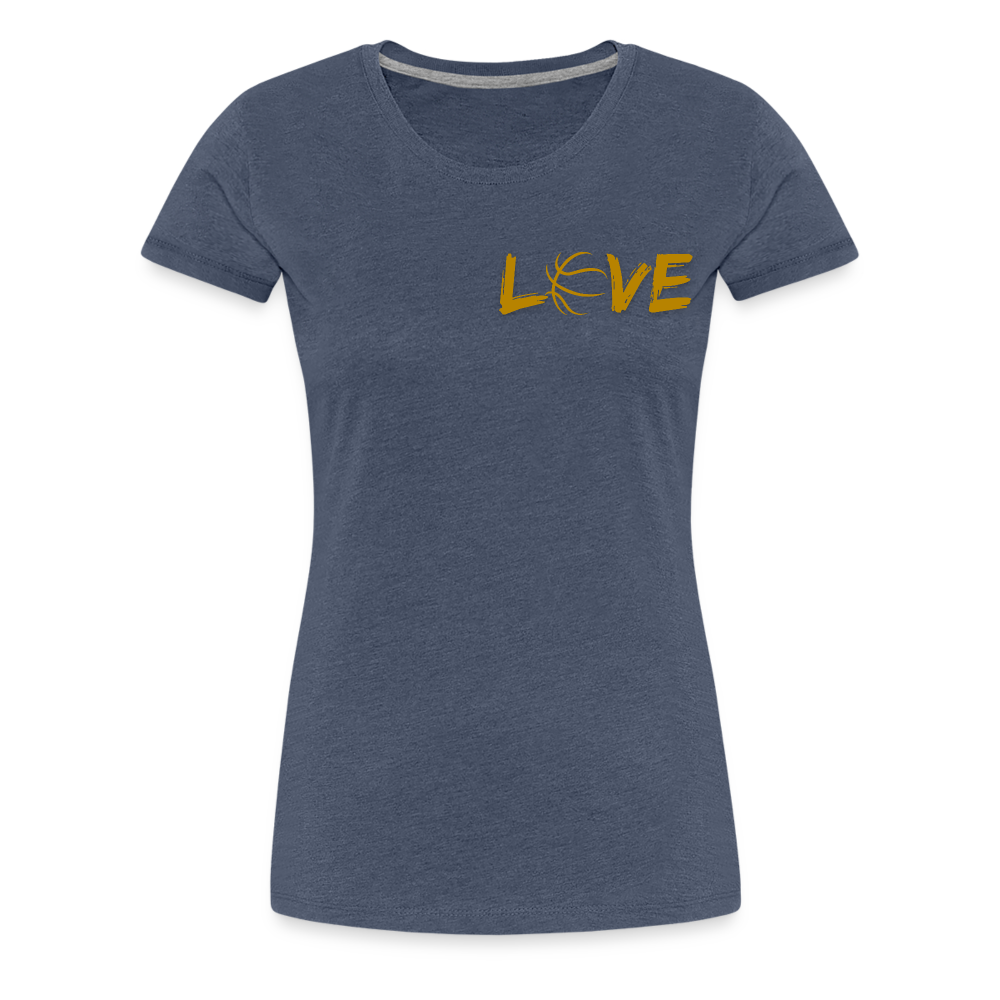 Frauen Premium T-Shirt - Blau meliert