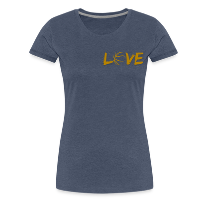 Frauen Premium T-Shirt - Blau meliert