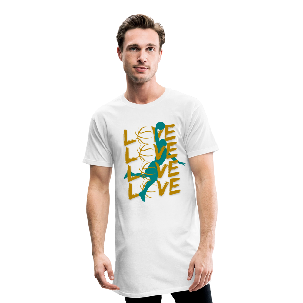 Basketball Love Männer Urban Longshirt - Weiß