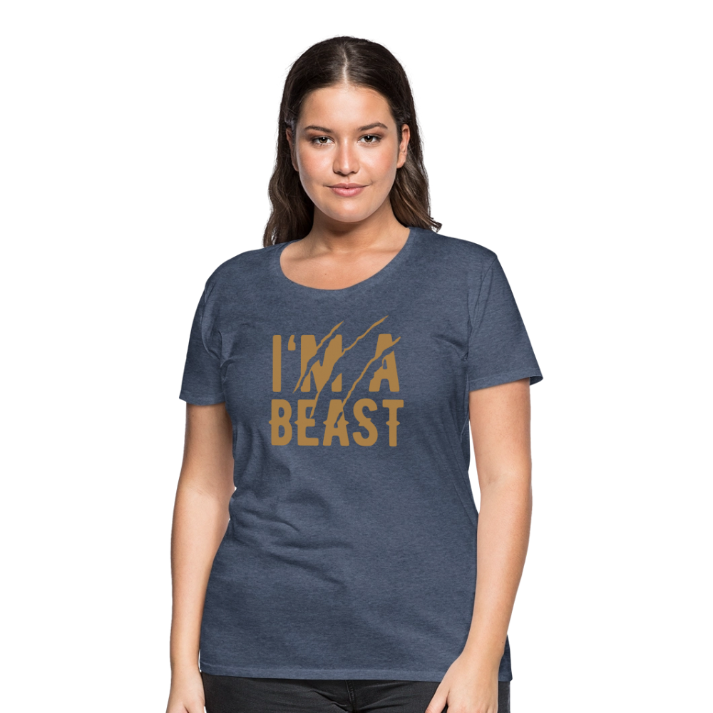 Frauen Premium T-Shirt - Blau meliert