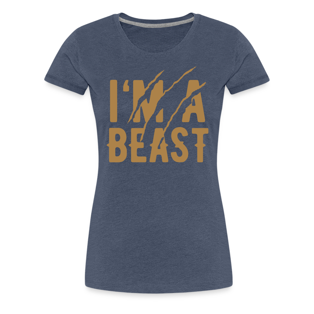 Frauen Premium T-Shirt - Blau meliert