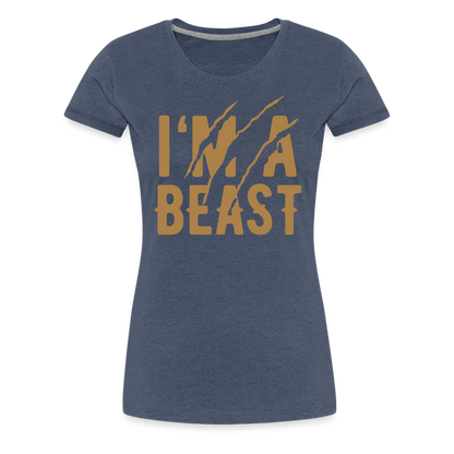 Frauen Premium T-Shirt - Blau meliert