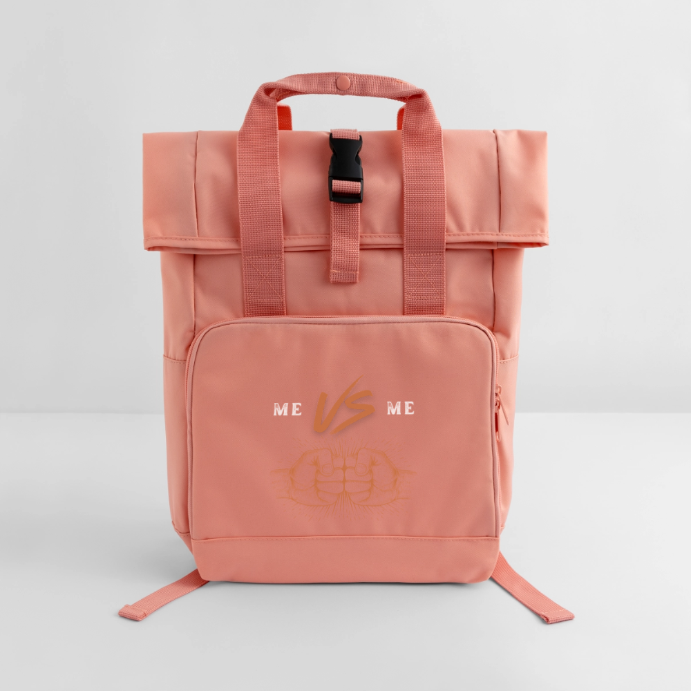 Rolltop Rucksack mit zwei Griffen - Schwarz