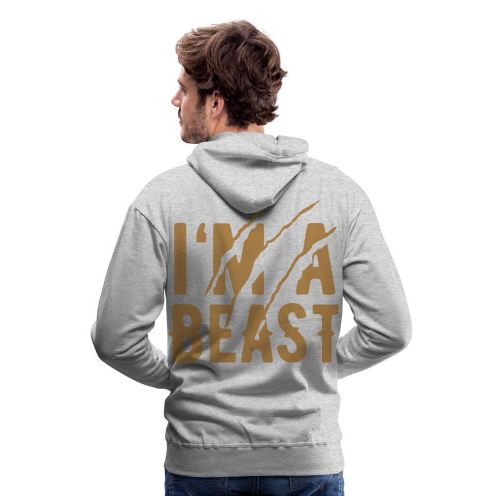 Männer Premium Hoodie - Grau meliert