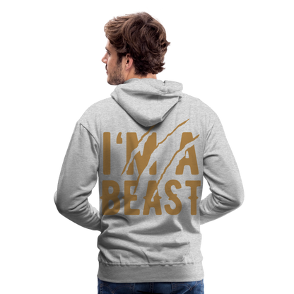 Männer Premium Hoodie - Grau meliert