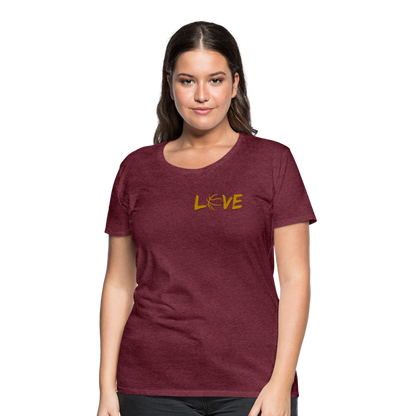 Frauen Premium T-Shirt - Bordeauxrot meliert