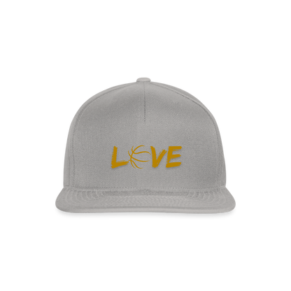 Basketball LOVE Snapback Cap - Graphit/Graphit