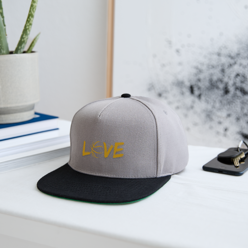 Basketball LOVE Snapback Cap - Graphit/Schwarz