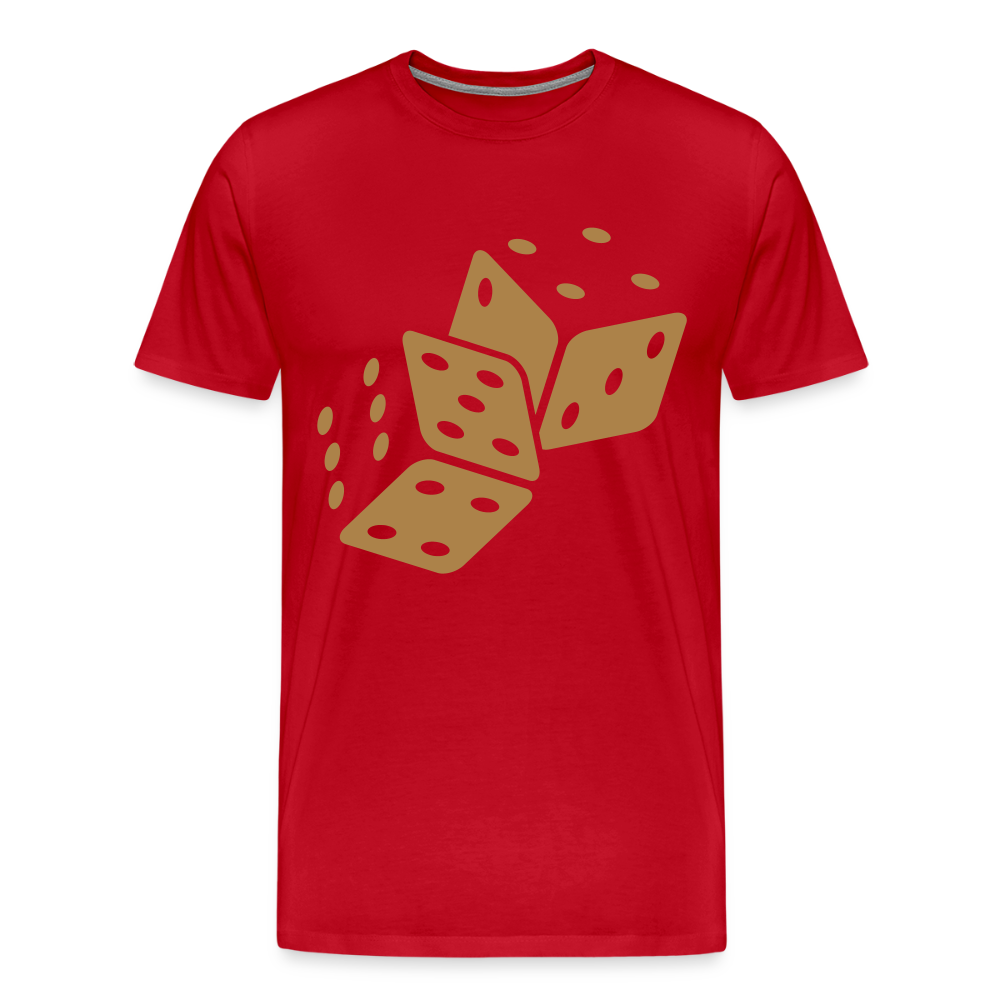Würfel Männer Premium T-Shirt - Rot
