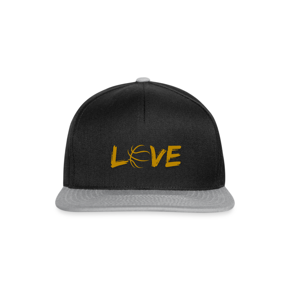 Basketball LOVE Snapback Cap - Schwarz/Grau