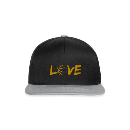 Basketball LOVE Snapback Cap - Schwarz/Grau