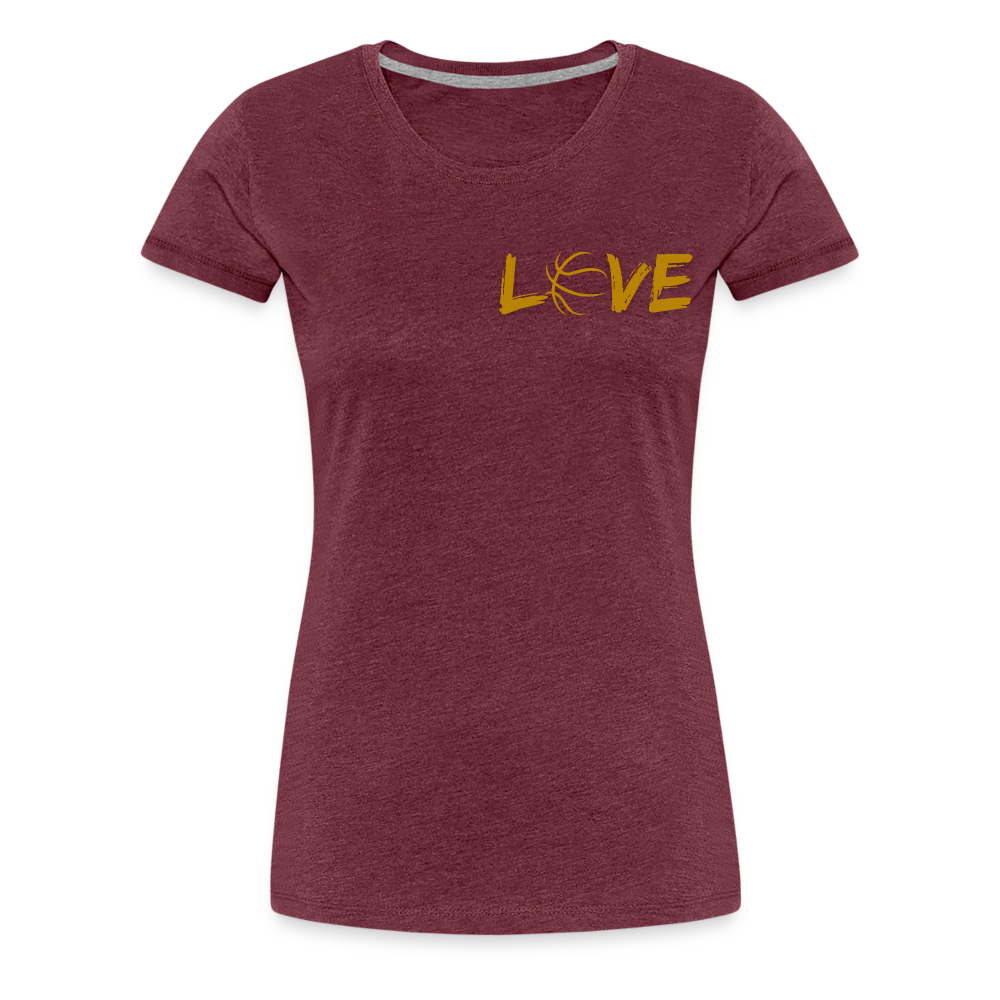 Frauen Premium T-Shirt - Bordeauxrot meliert