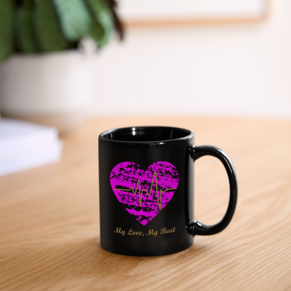 My Love, My Beat Tasse einfarbig - Schwarz