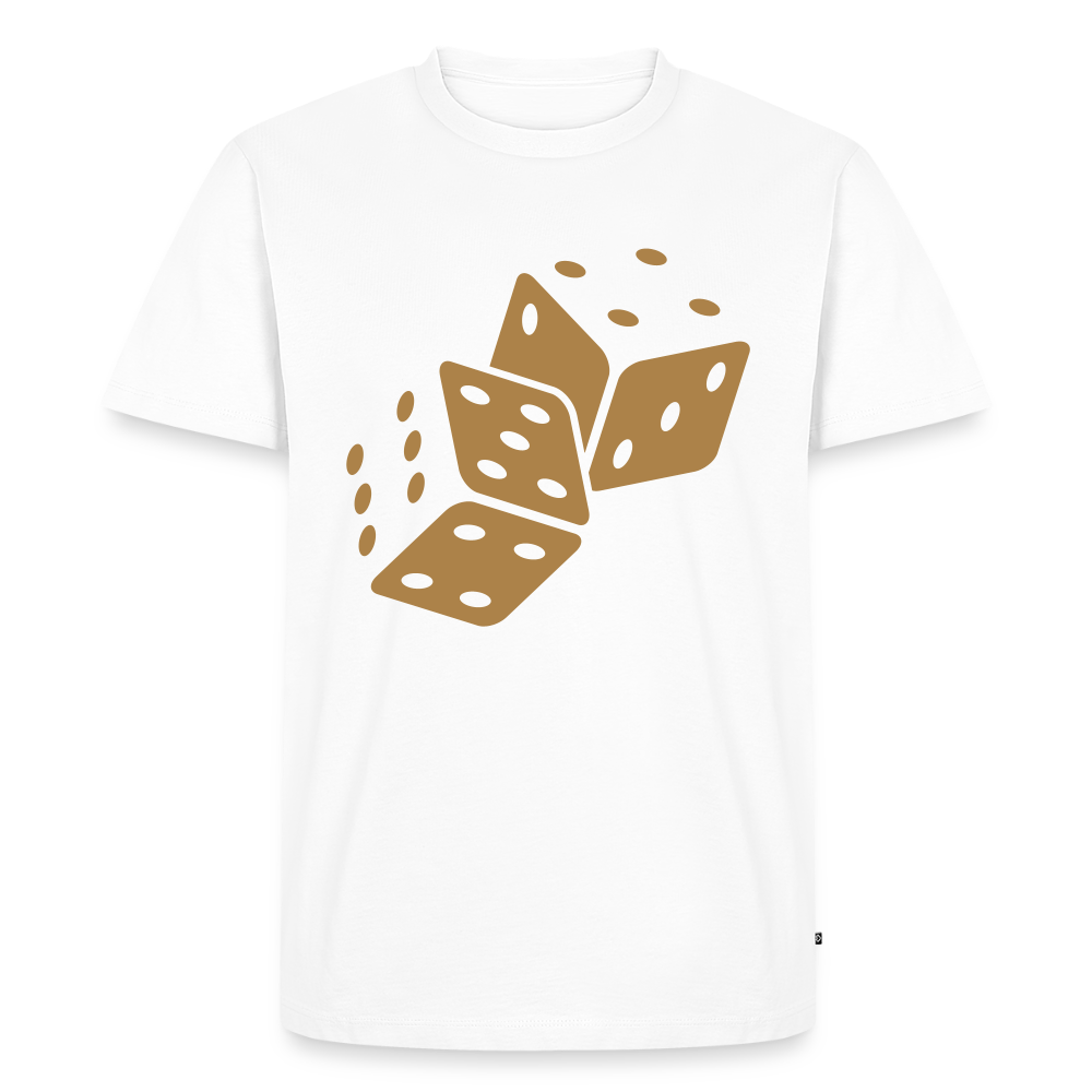 Würfel Männer Premium T-Shirt - Weiß