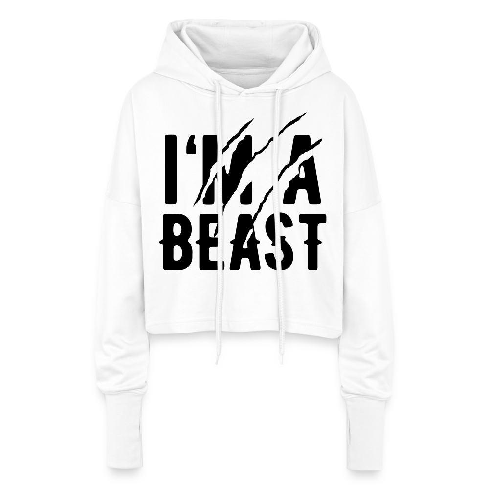 Cropped Frauen Hoodie - Weiß