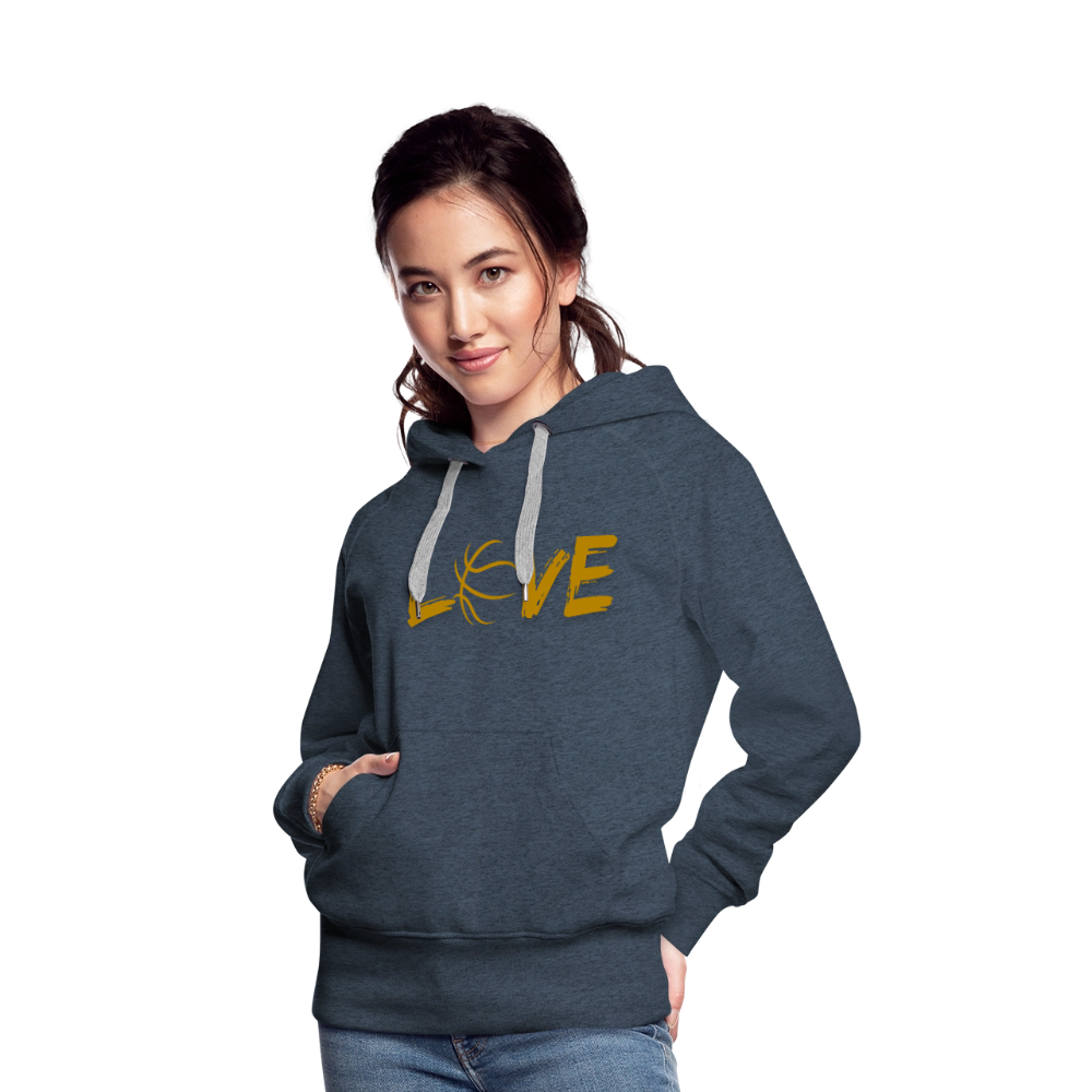 Frauen Premium Hoodie - Jeansblau